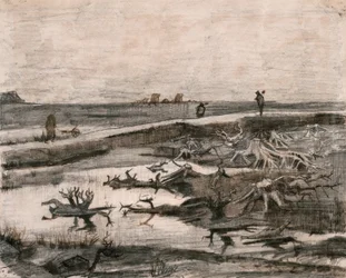 Paesaggio con tronchi di palude (Travaux aux Champs)